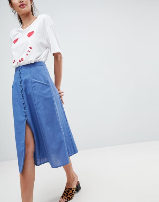 Asos full midi skirt sale