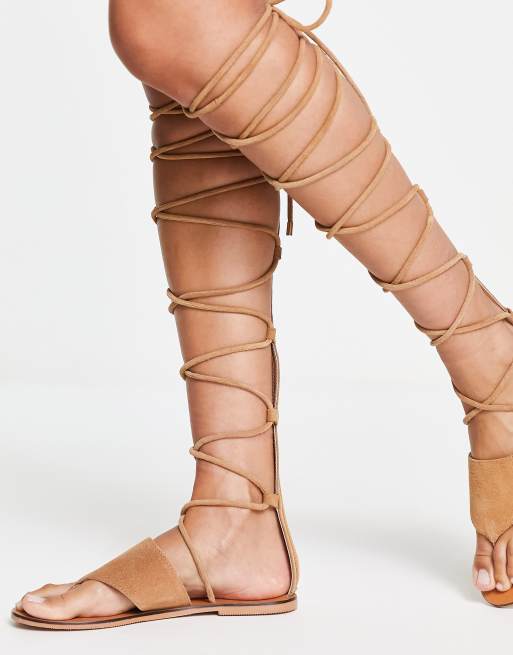 Tan discount gladiator heels