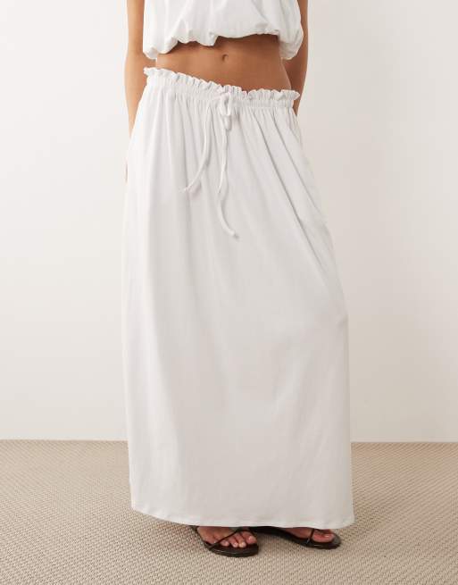 ASOS DESIGN full skirt in white (part of a set), 4 of 5