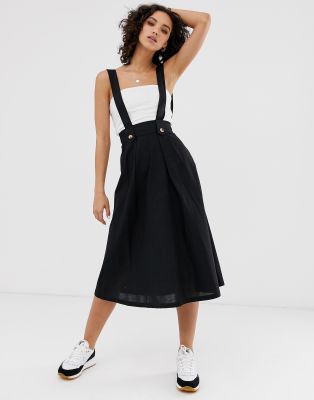 midi pinafore skirt