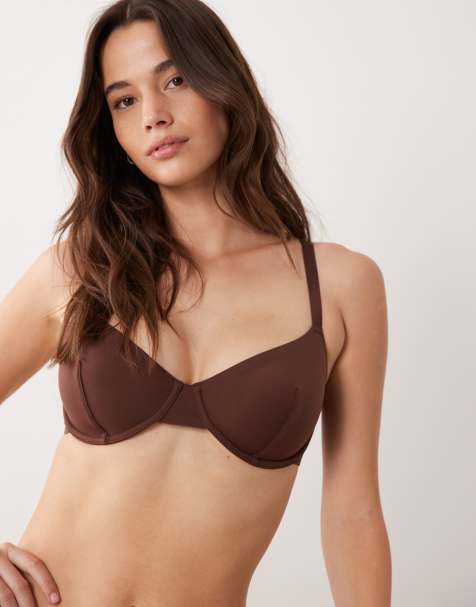 ASOS DESIGN Fuller Bust - Carla - Chokoladebrun udglattende BH med bøjle - view 1