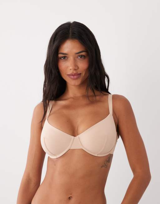 ASOS DESIGN – Fuller Bust – Carla – Glättender Bügel-BH in Beige, 4 von 4