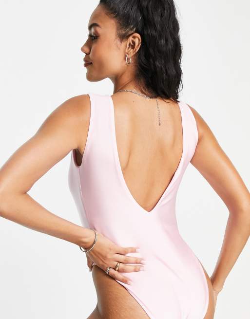 Asos hot sale pink swimsuit