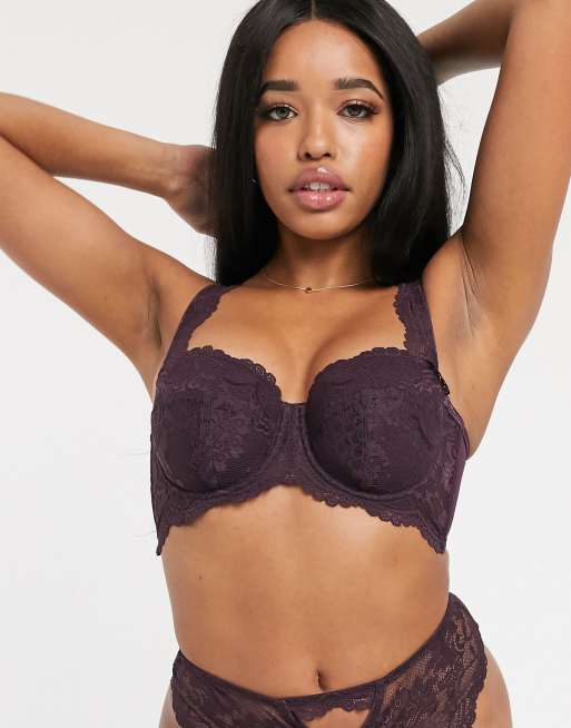 Asos Design Fuller Bust Faye Underwire Lace Padded Bra Asos 