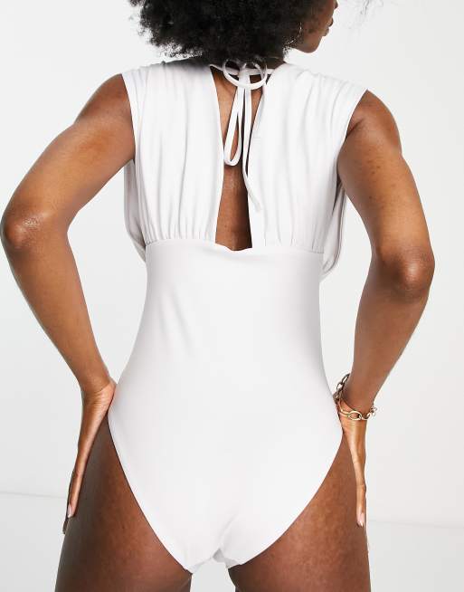 Asos white one piece best sale bathing suit