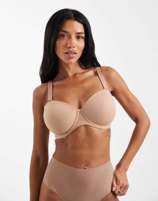 ASOS DESIGN - Fuller Bust - Geformter Multiway-BH in Beige mit Bügel-Neutral
