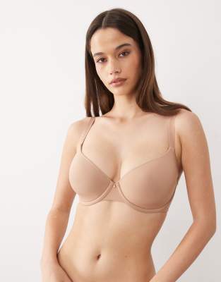 ASOS DESIGN Fuller Bust - Geformter T-Shirt-BH in Beige-Neutral