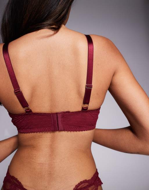 ASOS DESIGN Fuller Bust - Lola - Bordeaux blonde-BH med bøjle, 4 af 4