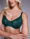 [ASOS DESIGN] ASOS DESIGN Fuller Bust Margot underwired bra forest green 38DD Forest green