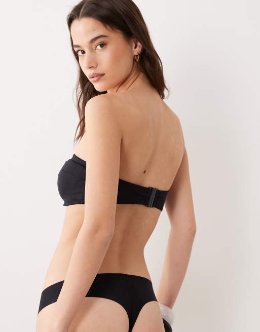 ASOS DESIGN Fuller Bust - Maya St Lucia - Sort bandeau-bikinitop med skjult bøjle, 4 af 4