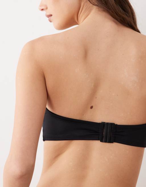 ASOS DESIGN – Fuller Bust – Maya St Lucia – Trägerloses Bikinioberteil in Schwarz mit verstecktem Bügel, 3 von 4