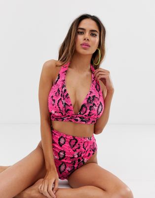asos neon pink top