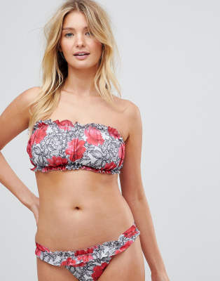 bandeau bikini with support