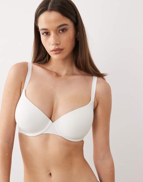 ASOS DESIGN Fuller Bust moulded t-shirt bra in in white - view 1