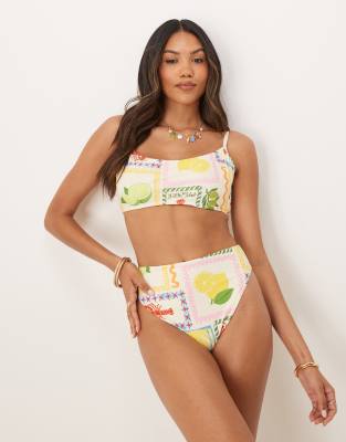 Asos Design Fuller Bust Olive Underwire Bikini Top
