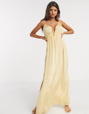 yellow dress beach