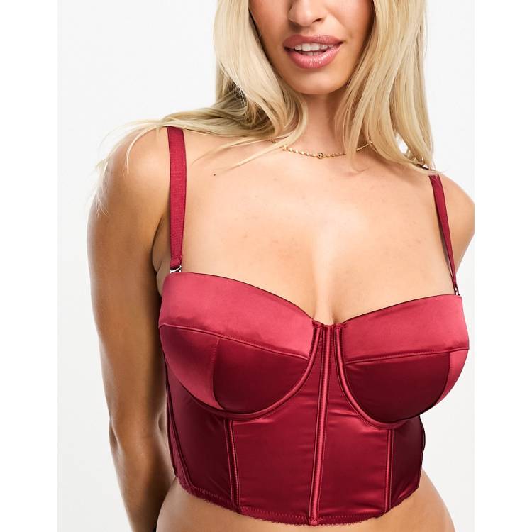 Lace Bra Women Without Underwire Bustier Push up Halter Bra V-Neck Front  Closure Design Bralette with Padded Sports Bras Tops : : Clothing,  Shoes & Accessories