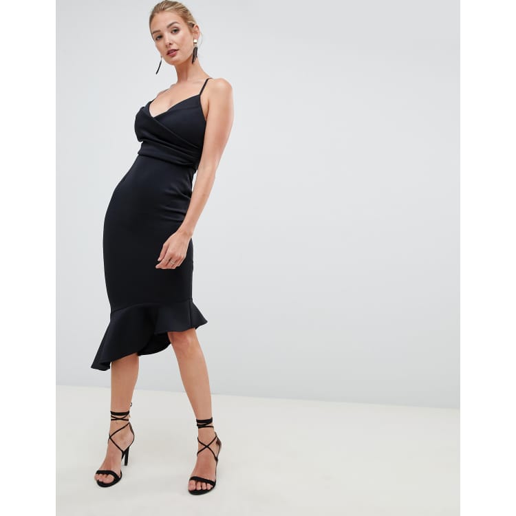 Asos design velvet cami pephem sale midi dress