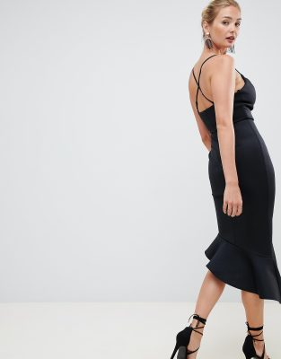 Asos scuba cami store pephem midi dress