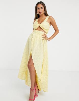 asos yellow dress maxi