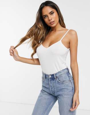 ASOS DESIGN ultimate cami with v-neck in white