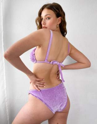 asos purple bikini