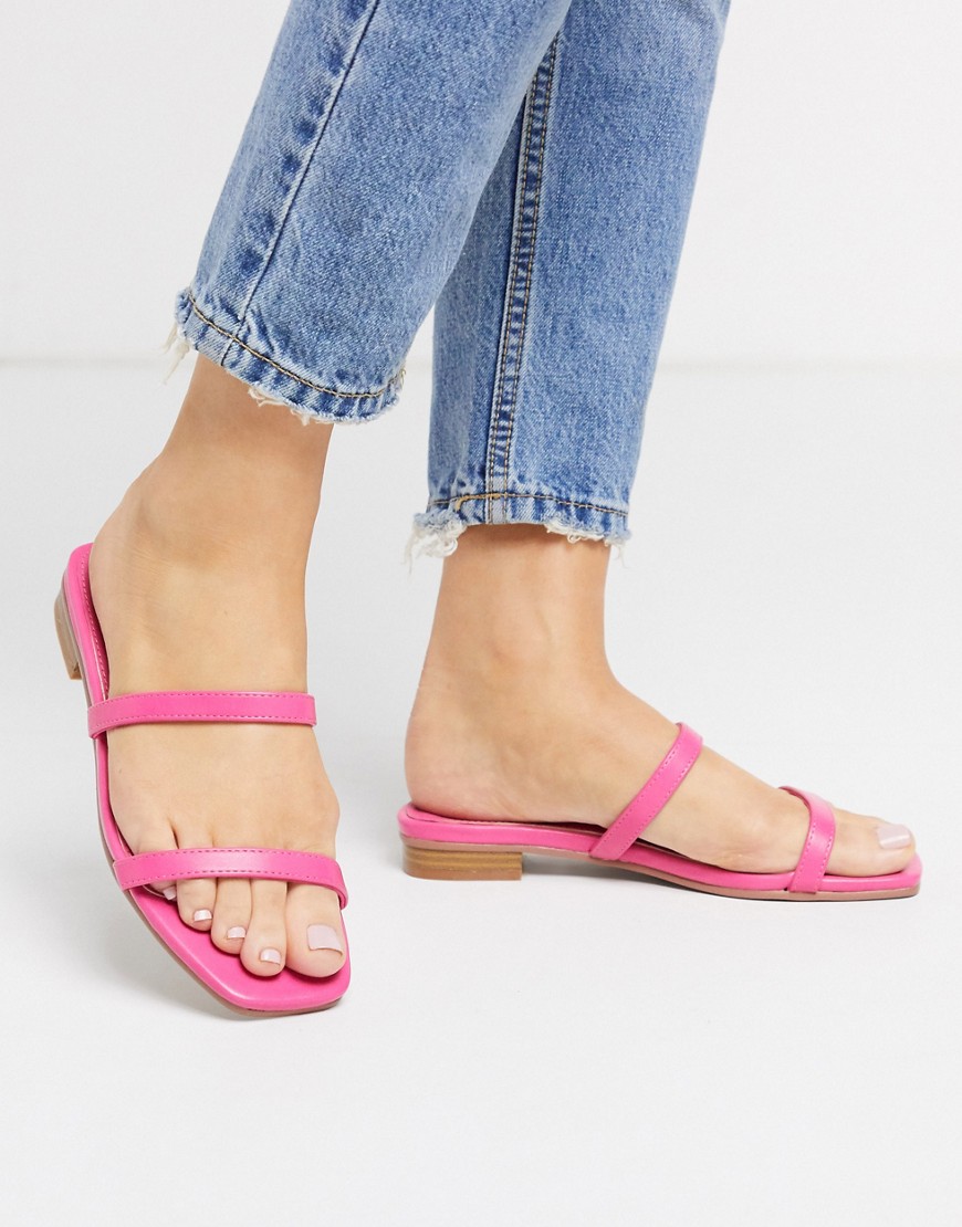 ASOS DESIGN Fulwell minmal mule sandals in pink