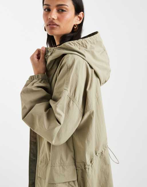 ASOS DESIGN – Funktionaler Longline-Regenmantel in Sandgelb, 4 von 4