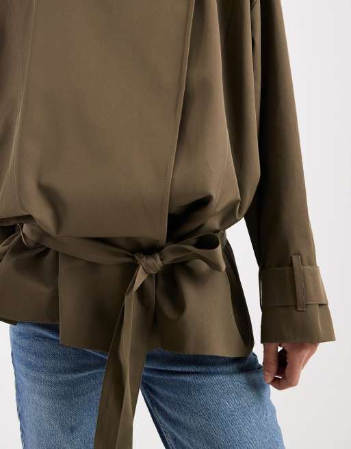 ASOS DESIGN funnel neck drop waist jacket, 4 of 4