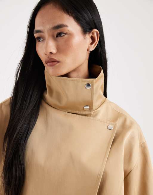 ASOS DESIGN funnel neck drop waist jacket, 3 of 4
