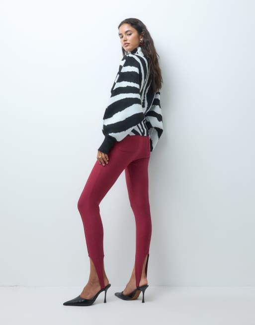 ASOS DESIGN funnel neck jumper in zebra, 5 of 5