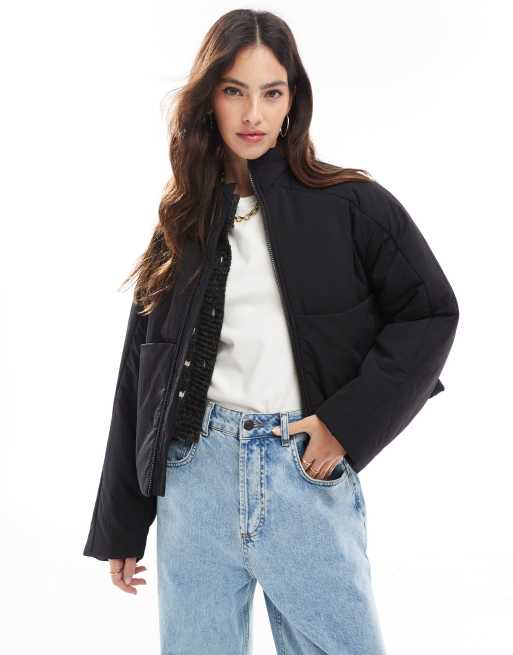 Asos design boyfriend coat with zip pocket best sale