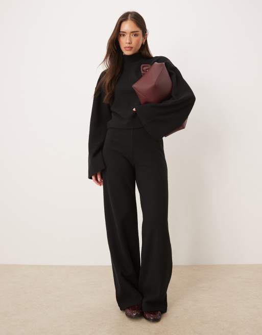 ASOS DESIGN funnel neck supersoft top in black - part of a set, 2 of 4