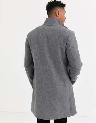 mens overcoat funnel neck