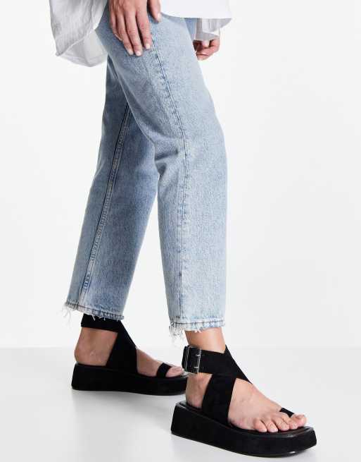 Asos black flat on sale sandals