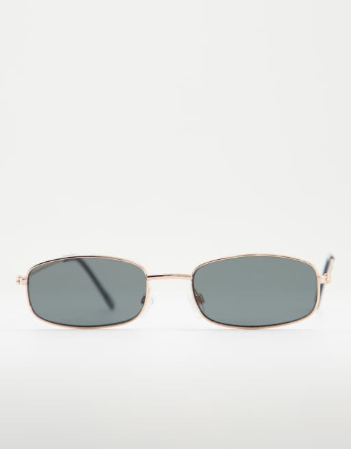 ASOS DESIGN – Fyrkantiga solglasögon av metall i 90-talsstil , 2 av 4