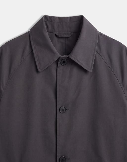 ASOS DESIGN - gabardina extragrande en gris carbón, 8 de 9