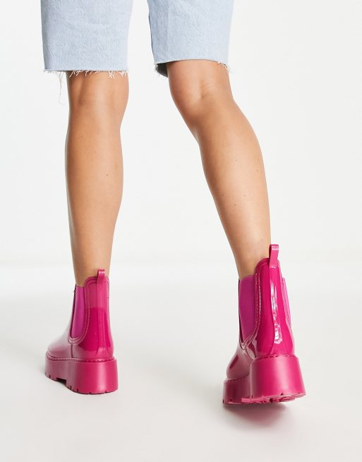 ASOS DESIGN - Gadget - Chunky Chelsea-gummistøvler i hot pink, 2 af 4