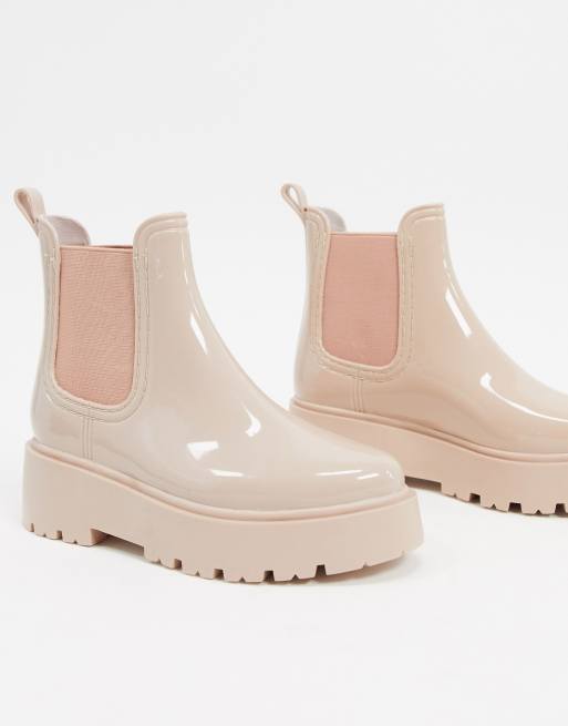 Beige clearance rain boots