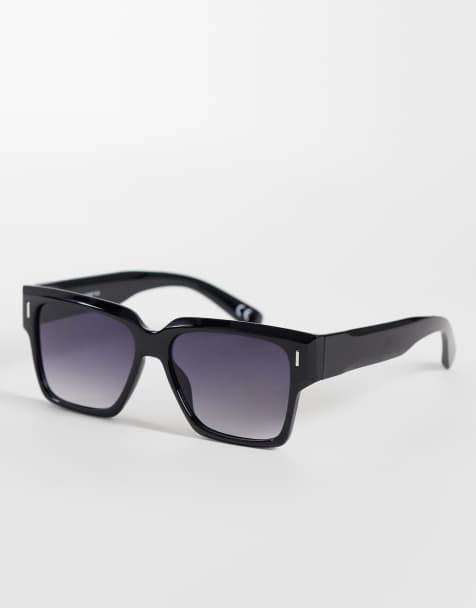 ASOS DESIGN gafas de sol cuadradas negras con lentes degradadas negras - view 1