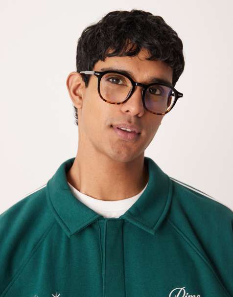 ASOS DESIGN gafas redondas con efecto degradado carey y lentes transparentes para luz azul - view 1