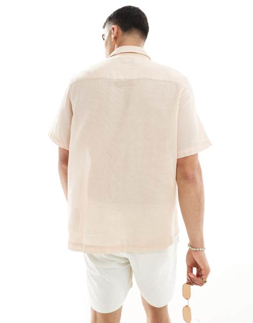 ASOS DESIGN - Gammelrosa afslappet tekstureret skjorte med påsyede lommer, 3 af 4