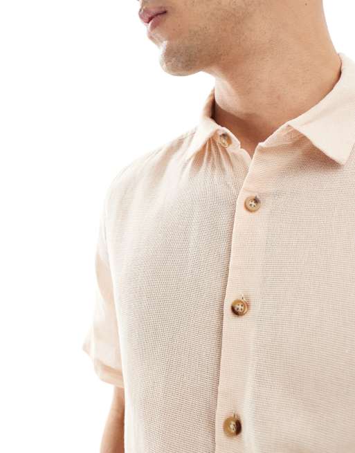 ASOS DESIGN - Gammelrosa afslappet tekstureret skjorte med påsyede lommer, 4 af 4