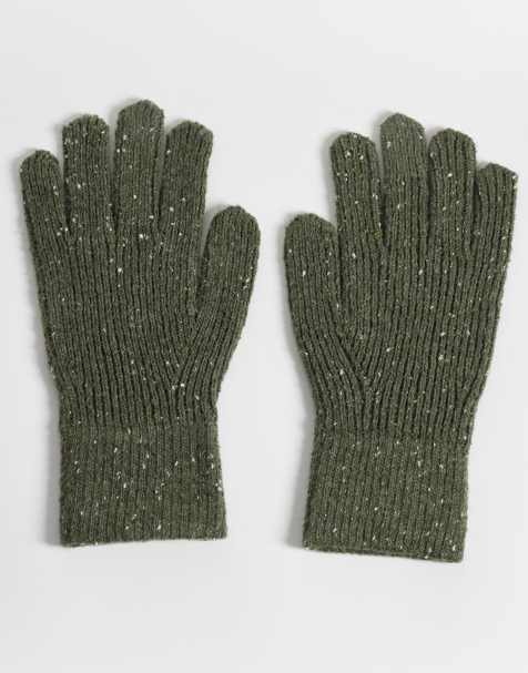 ASOS DESIGN - Gants côtelés à pois - Vert - view 1