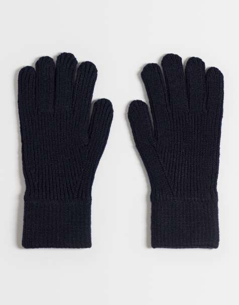 ASOS DESIGN gants en maille bleu marine - view 1