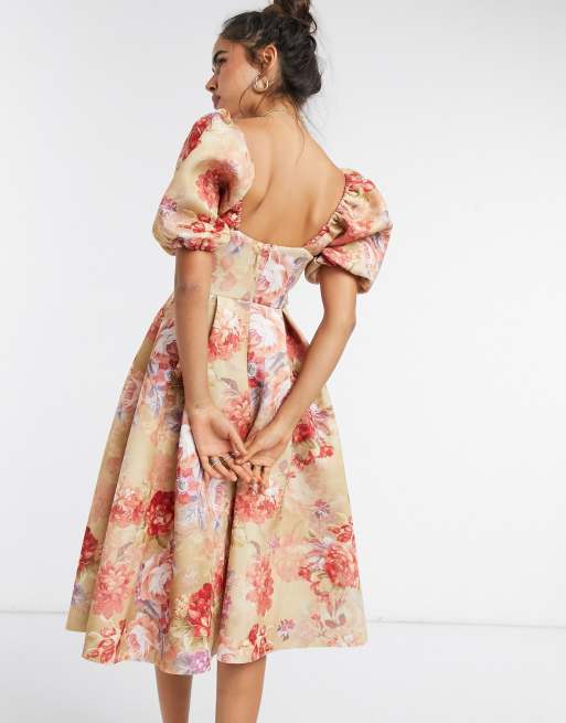Floral garden party dress clearance