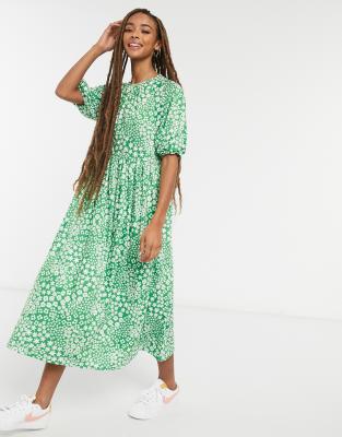 bright green midi dress