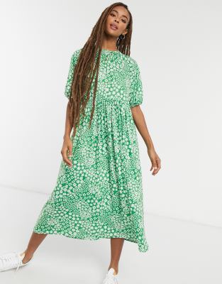 bright green midi dress