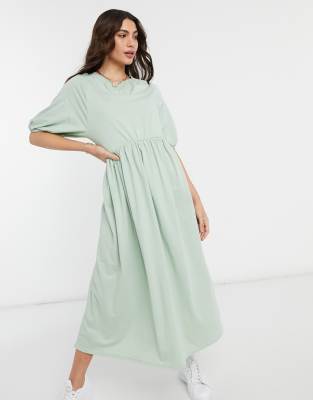 asos green midi dress