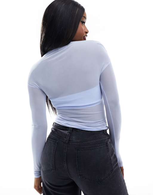 meer. SHOULDER GATHERED TOP(BLE GRY) SHOULDER GATHERED TOP /CRM